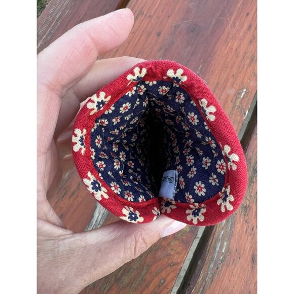 Vintage 90s Vera Bradley Americana red blue paisley sunglass case preppy classic - Picture 5 of 10